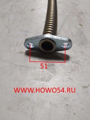 Трубка слива масла с турбокомпрессора YC6M М3400-1118340А
