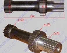 Вал выходной раздаточной коробки А3872830205 Beifang Beinchi Mercedes-Benz Nord Benz