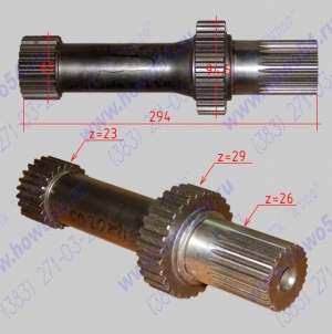 Вал выходной раздаточной коробки А3872830205 Beifang Beinchi Mercedes-Benz Nord Benz
