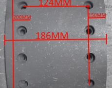Накладка тормозная задняя SHAANXI F2000/3000/HOWO (01460) WG9200340068